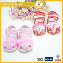 Summer new design girl sandals lovely lace kids fancy sandals